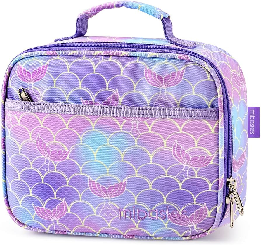 mibasies Kids Lunch Box for Girls and Boys Toddler Insulated Lunch Bag (Mermaid Tail1) | Amazon (US)