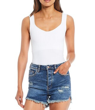 Clean Lines Scoop Neck Bodysuit | Dillards