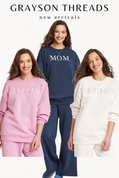 NEW! Mama, Mom, Mother sweatshirts with matching wide leg pants from Grayson Threads at Target 🎯 Perfect for Mother’s Day for any mom 🥹

#LTKxTarget #LTKfindsunder50 #LTKstyletip