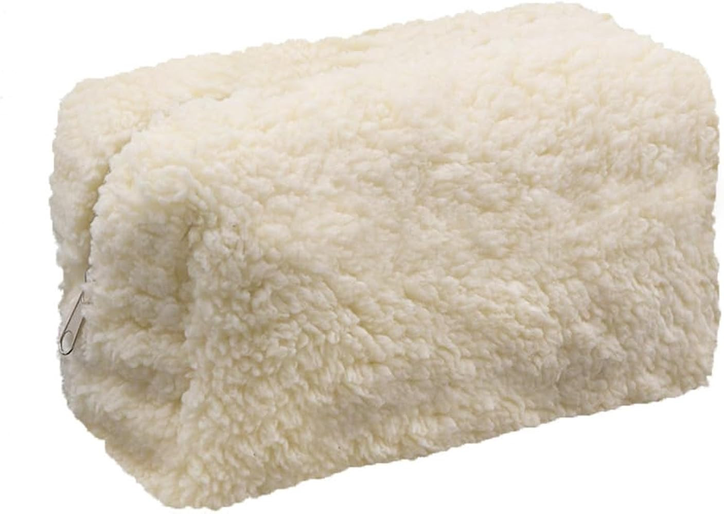 Cosmetic Bags for Women, Fleece Makeup bag Large Aesthetic Travel Toiletry bag Zipper Cosmetic Po... | Amazon (US)