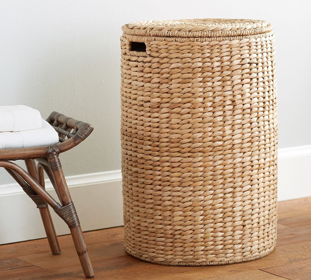 Seagrass Handcrafted Round Hamper | Pottery Barn (US)