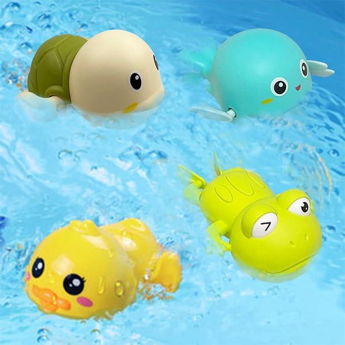 Jofan 4 Pack Swimming Bath Toys Floating Wind Up Toys for Baby Toddlers Kids Christmas Stocking S... | Amazon (US)