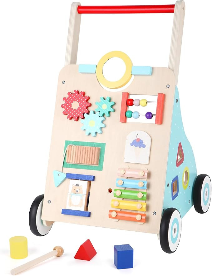 Asweets Wooden Baby Walker Push and Pull Learning Activity Walker Kids’ Activity Toy Multiple A... | Amazon (US)
