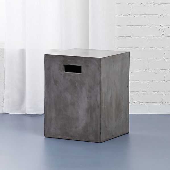 cement grey side table | CB2