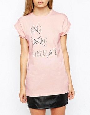 ASOS T-Shirt with Boys Dating Chocolate Print | ASOS US