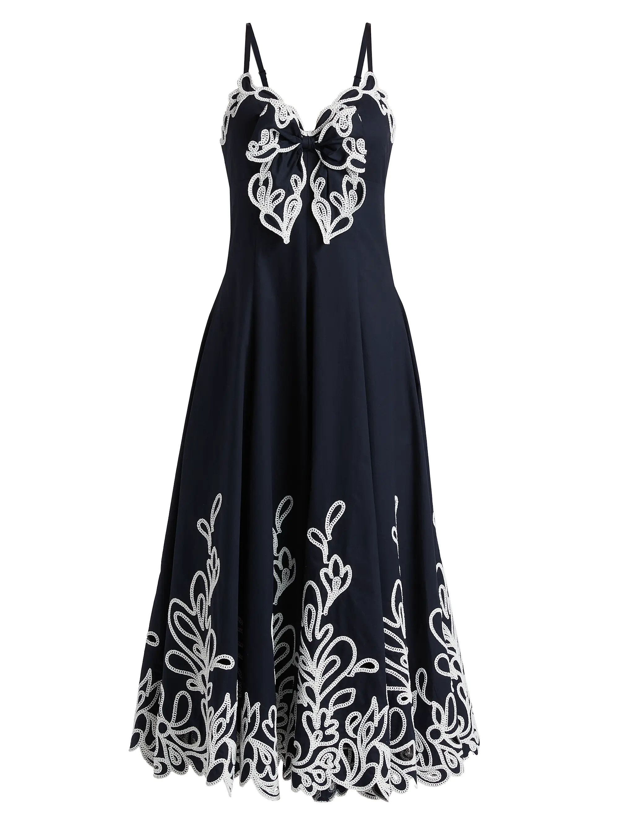 Dama Embroidered Cotton Poplin Midi-Dress | Saks Fifth Avenue