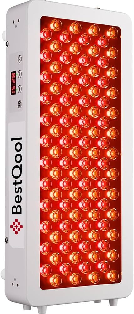 BestQool Red Light Therapy for face Body, 4 Wavelengths Infrared Red Light Therapy Panel, 100 Eli... | Amazon (US)