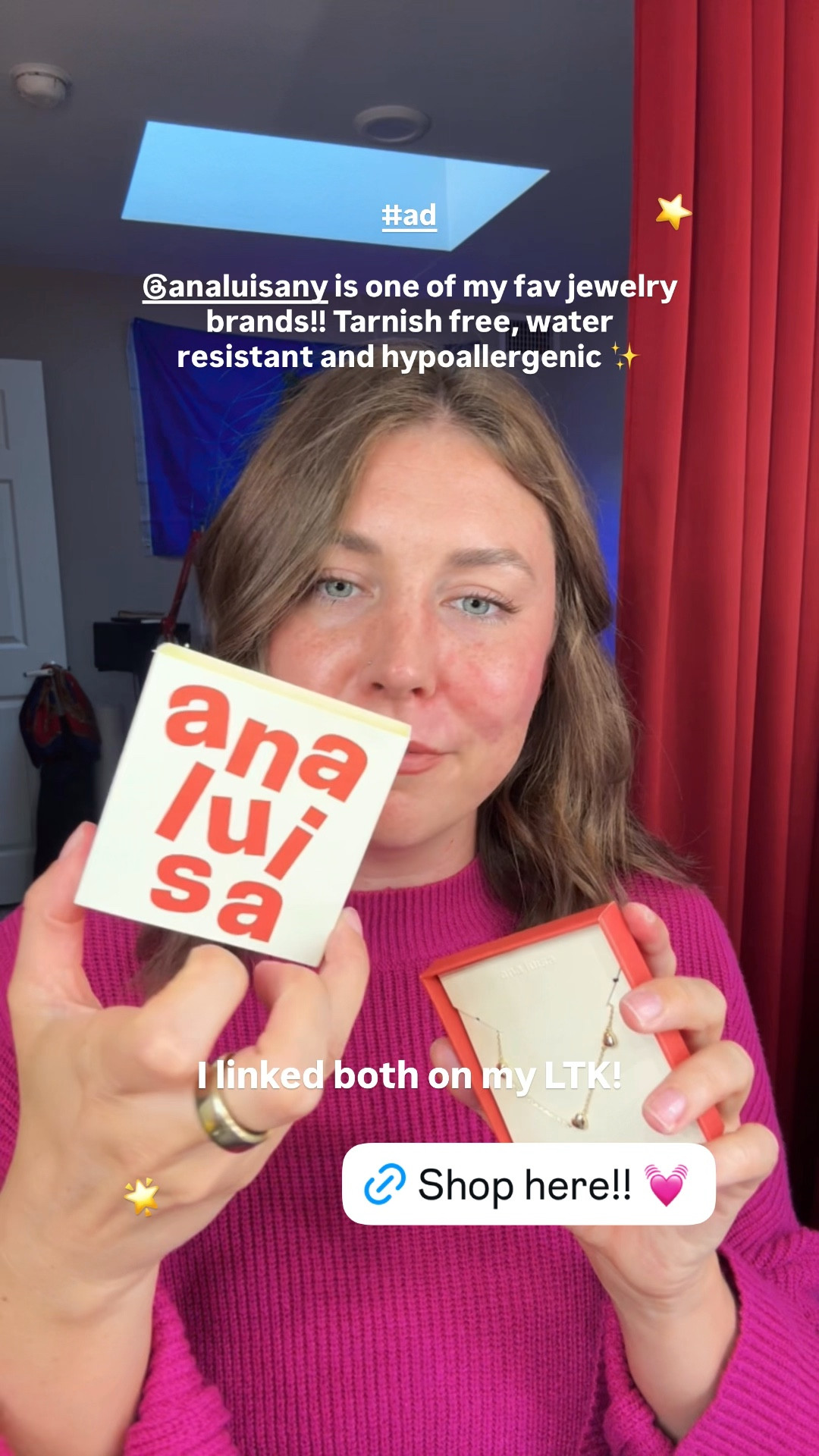 @analuisa to the rescue for my event tonight 😍 #ad The quality of their jewelry is incredible, it’s tarnish free, & water resistant! Love love love the Cyrus Double earrings and Lev Mini Station Necklace. You can take 25% off site wide right now! So many goodies for Mother’s Day gifts. 💍💕 #AnaLuisaAmbassador #BestDeal #analuisany

#LTKootd #LTKSaleAlert #LTKgrwm