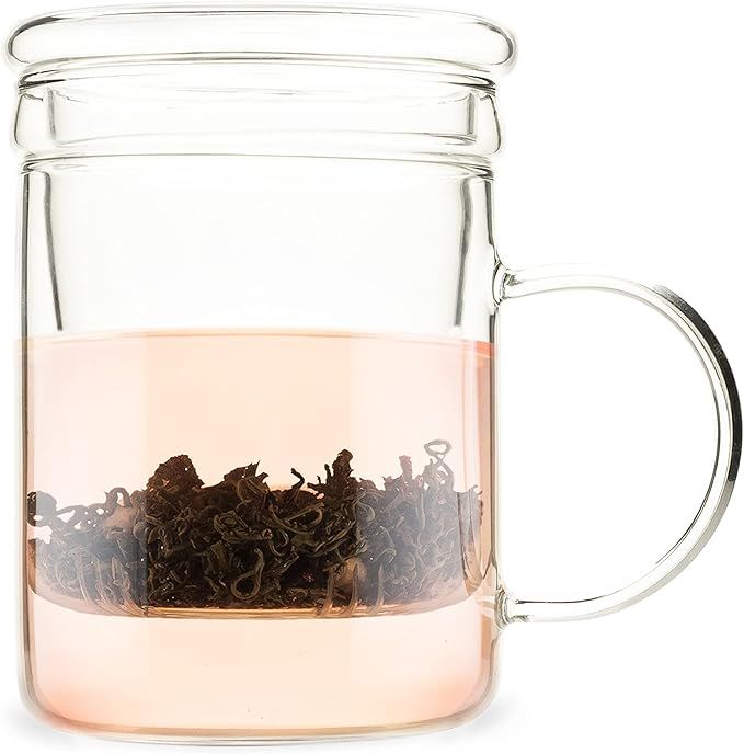 Pinky Up Blake Tea Infuser Glass Mugs, 1 Count (Pack of 1), Clear | Amazon (US)