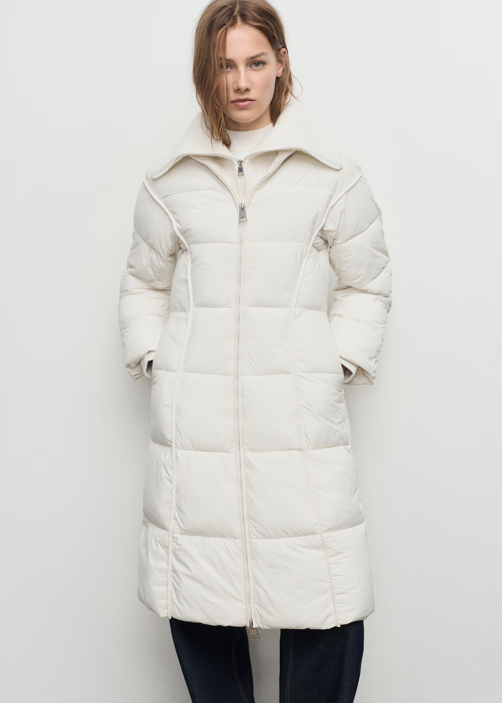 Quilted anorak with combined fabrics | Mango (US/MX/AU)