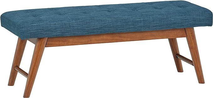 Amazon Basics Modern Haraden Upholstered Button-Tufted Bench, Blue, 44" W (Previously Rivet brand... | Amazon (US)