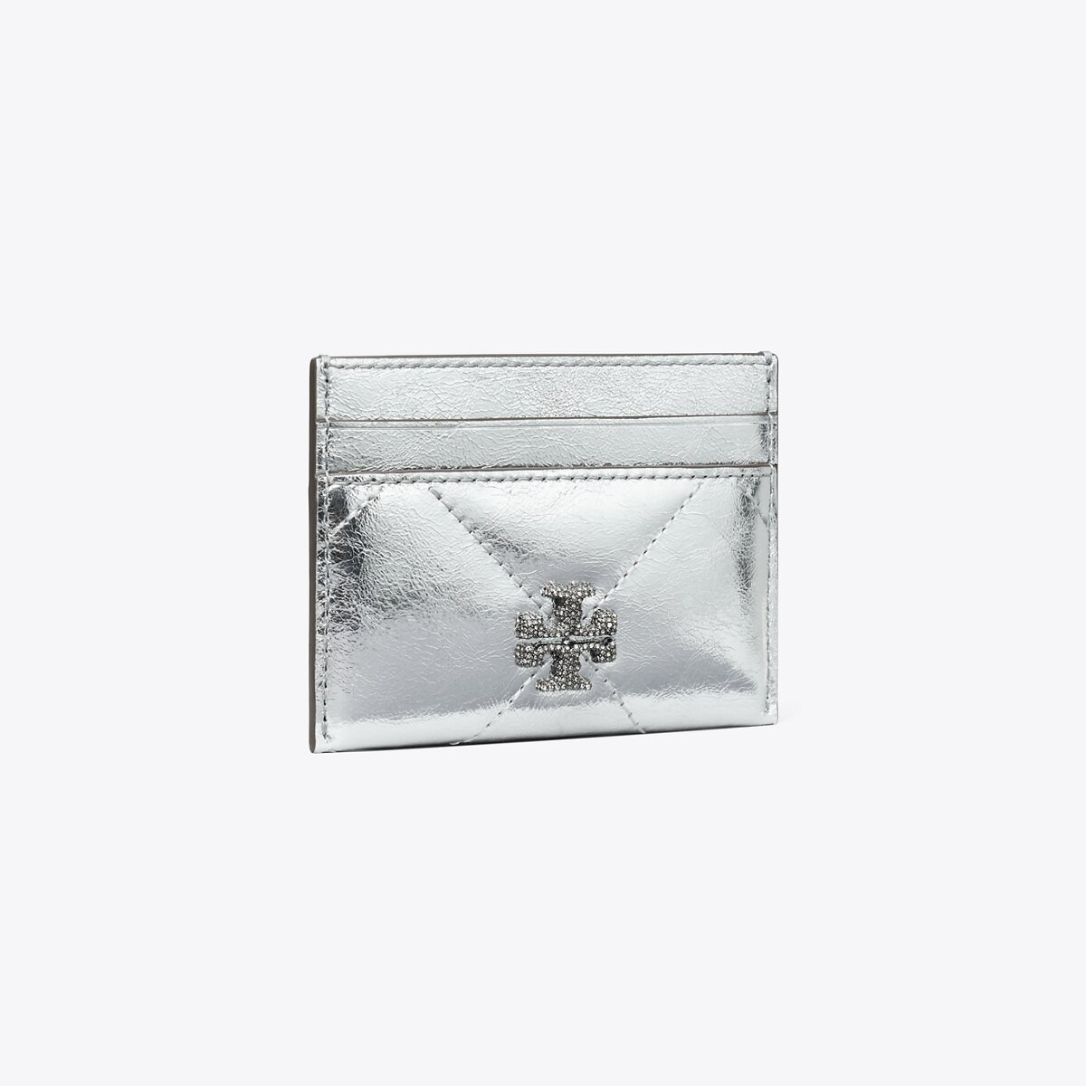 KIRA DIAMOND QUILT METALLIC CARD CASE | Tory Burch (US)