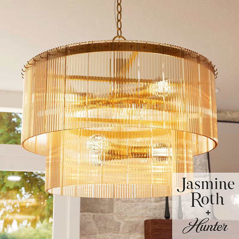 Hunter Ontario Jasmine Roth 6 Light Medium 24 Inch Chandelier Ceiling Light | Hunter Fan Company