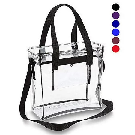 Clear Stadium Bag Clear Tote Bag NFL Stadium Approved 12 x 12 x 6  with Adjustable Shoulder Strap and Handles Unisex Handbag | Walmart (US)