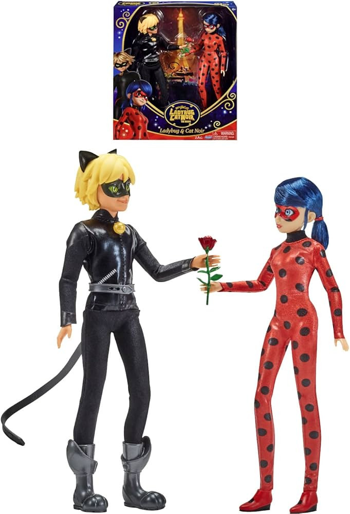 Bandai Miraculous Ladybug & Cat Noir The Movie Fashion Doll 2 Pack | 26cm Ladybug And Cat Noir Do... | Amazon (UK)