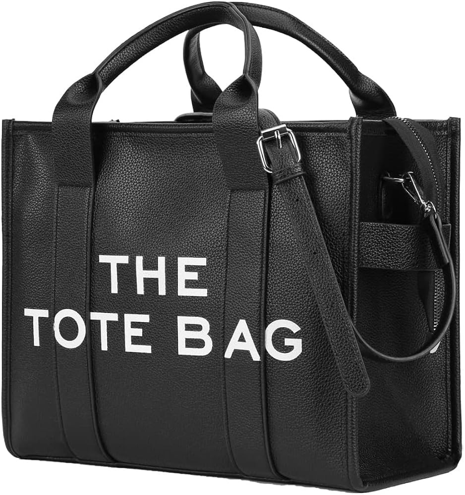 Work Tote Bags for Women - Trendy Personalized Oversized PU Leather Tote Bag Top-Handle Shoulder Cro | Amazon (CA)