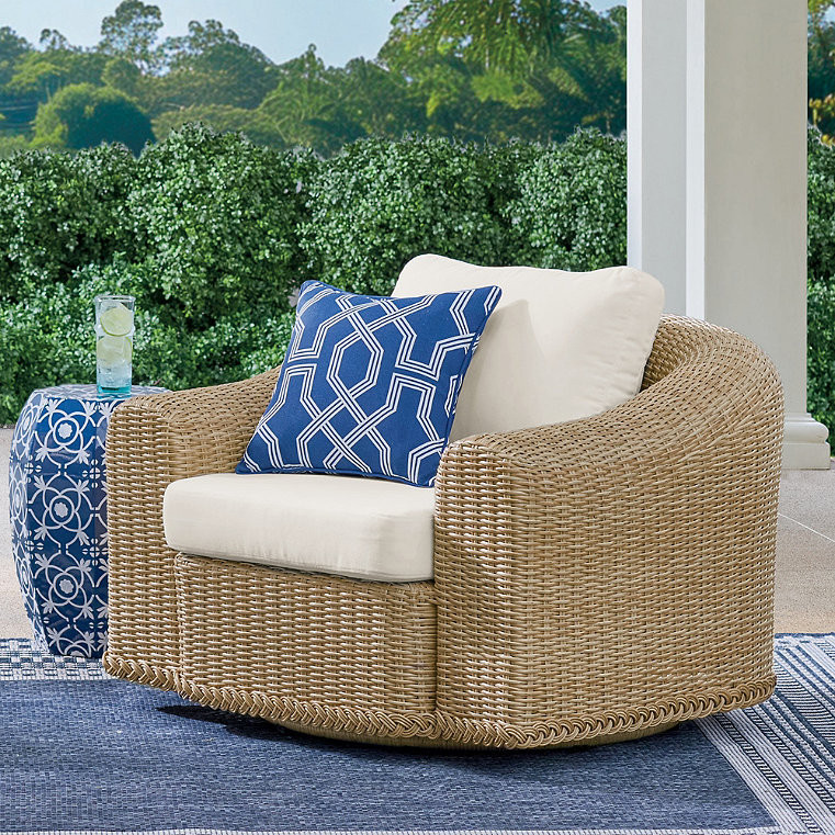 Rosalie Outdoor Swivel Lounge Chair - Grandin Road | Grandin Road