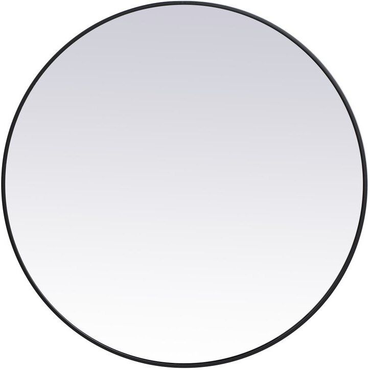Eternity Black Round Mirror MR4839BK | 1stopbedrooms
