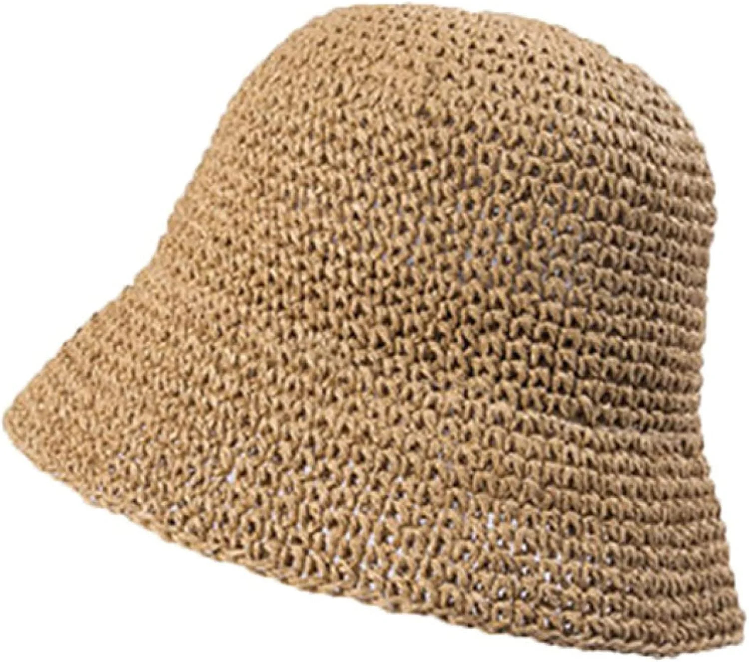 CoCopeaunts Straw Bucket Hat for Women Summer Sun Protection Braided Fisherman Hat Wide Brim Fold... | Walmart (US)