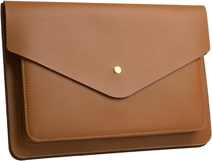 Leather Laptop Sleeve Compatible with New 15 inch MacBook Air 15 2023-2024, Surface Laptop 15, Su... | Amazon (US)