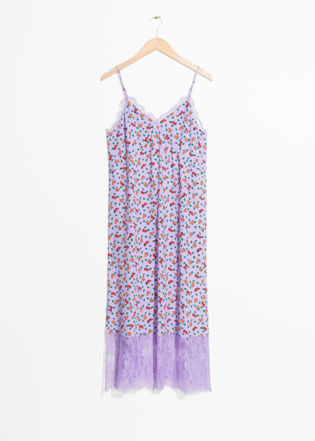 Lace-Trimmed Slip Dress - Purple | & Other Stories (EU + UK)
