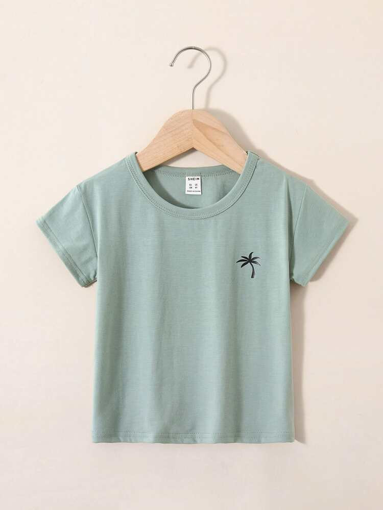 Toddler Boys Coconut Tree Print Tee | SHEIN