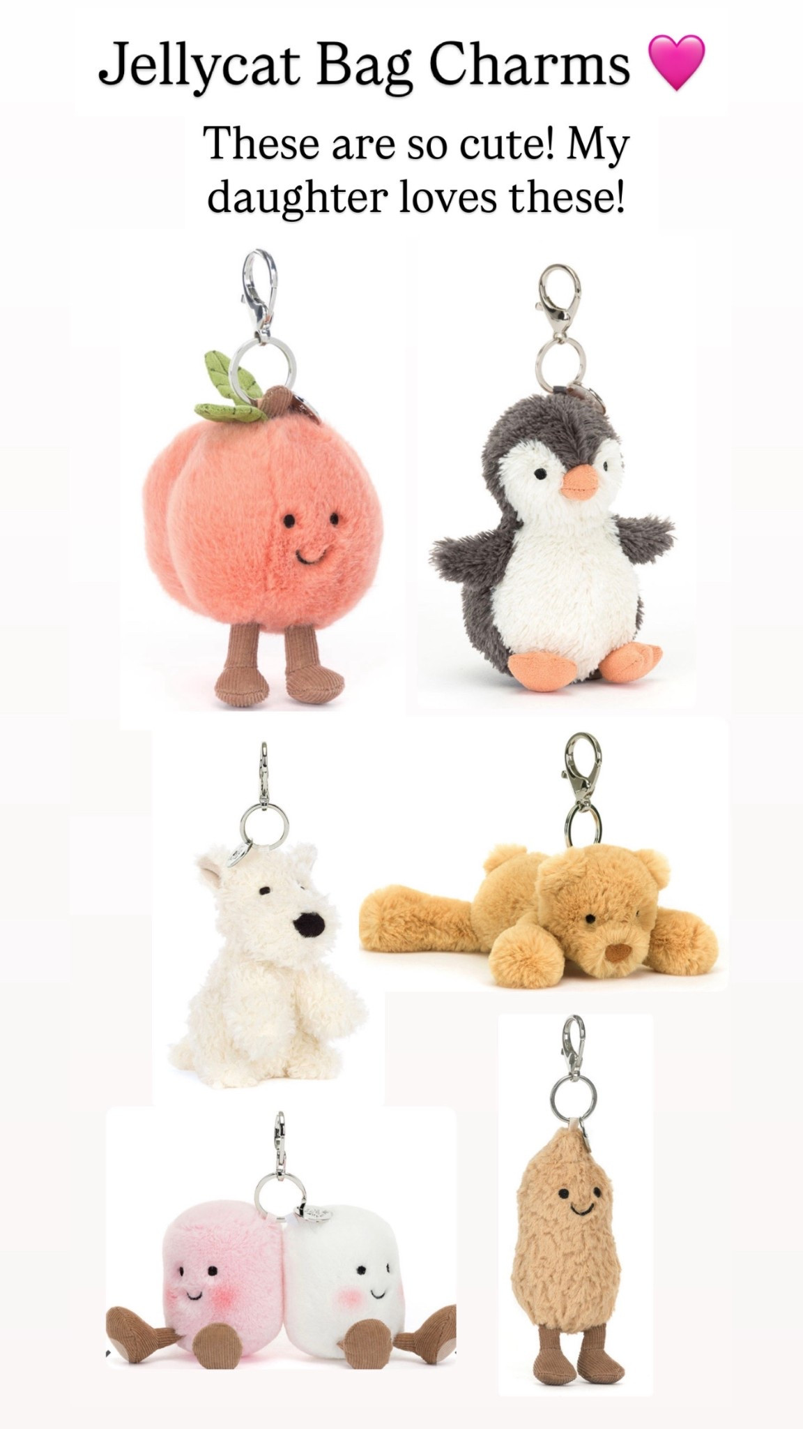 Cutest jellycat bag charms 

#LTKKids