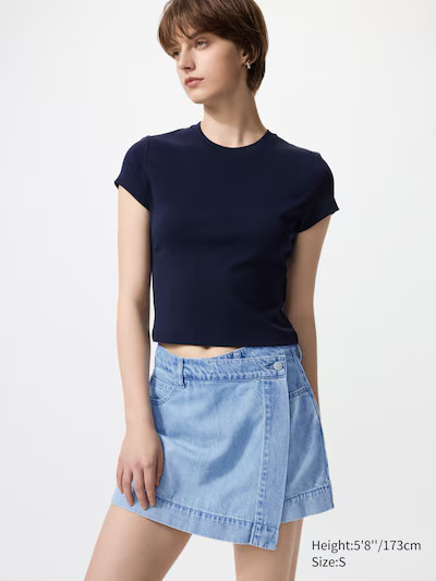 Drapey Denim Skort | UNIQLO (US)