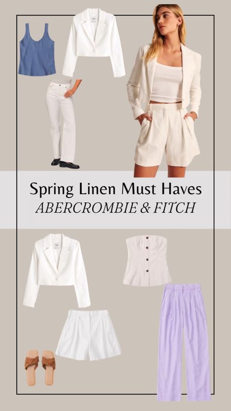 Abercrombie & Fitch Spring Outfit Inspo! My favorite linen new arrivals - perfect for building a neutral tone spring wardrobe! Vacation outfit inspo #springbreak #spring #vacationoutfit

#LTKtravel #LTKstyletip #LTKunder100