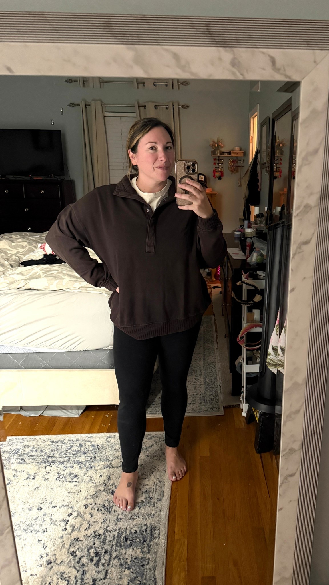 Love this sweatshirt - currently on sale for $35! I size down to medium and there’s plenty of room. Would make a great gift!

Aerie | Loungewear | Cozy

#LTKSaleAlert #LTKMidsize #LTKHoliday