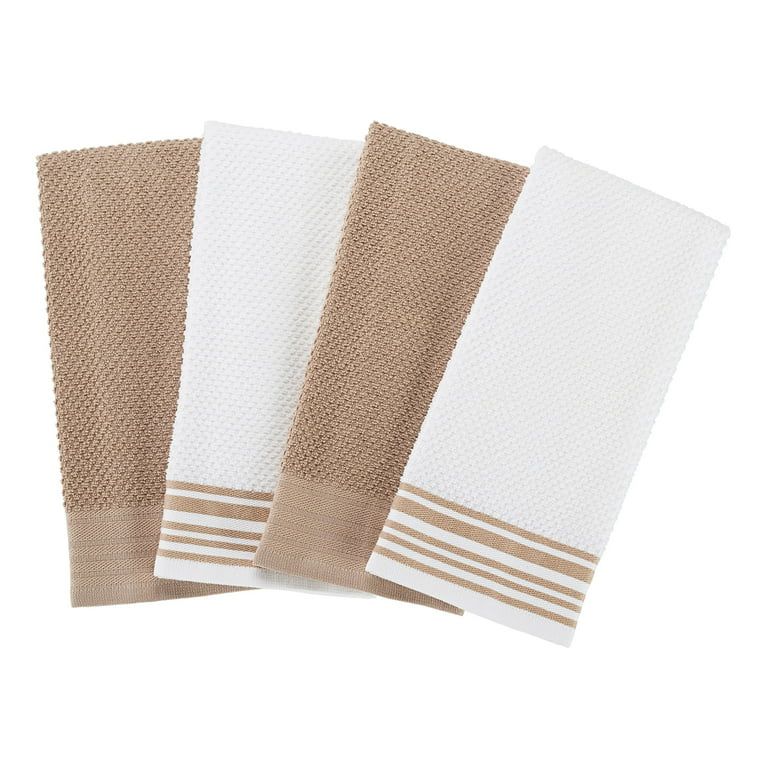 Mainstays 4-Pack 16”x26” Woven Kitchen Towel Set, Brownstone | Walmart (US)
