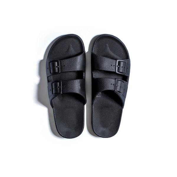 Freedom Moses Kid Black Slides | Janie and Jack