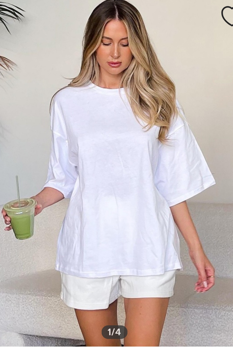 The perfect oversized white tee