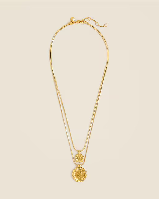 Layered coin pendant necklace | J. Crew US