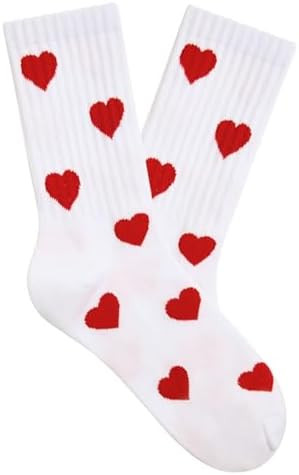 American Trends Womens Novelty Striped Crew Socks Athletic Vintage Slouch Mid Calf Tube Socks | Amazon (US)