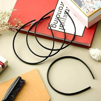 WILLBOND 6 Pieces Plastic Headbands for Women Thin Headband with Teeth Plain Head Bands for Hallo... | Amazon (US)