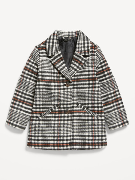 Oversized Plaid Coat for Toddler Girls | Old Navy (US)