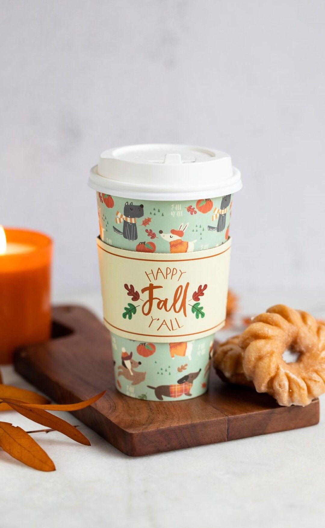 Fall Puppy To-go Cups Travel Coffee Cups It's Fall - Etsy | Etsy (US)