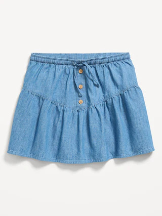 Chambray Buttoned Skirt for Girls | Old Navy (CA)