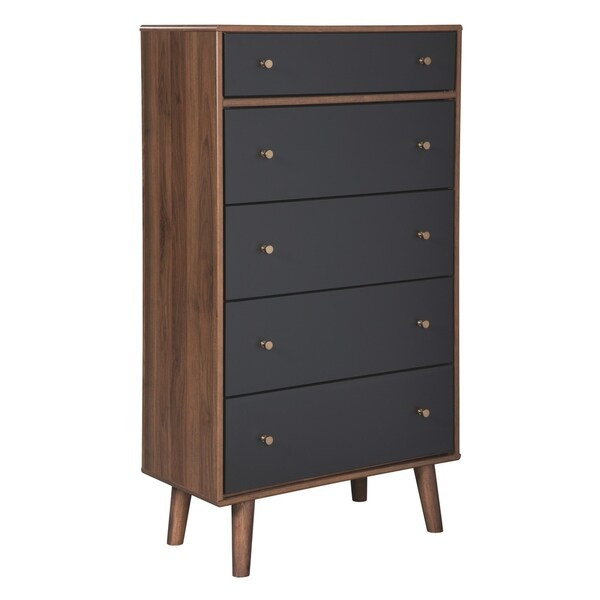 Daneston Brown/Graphite Chest of Drawers | Bed Bath & Beyond