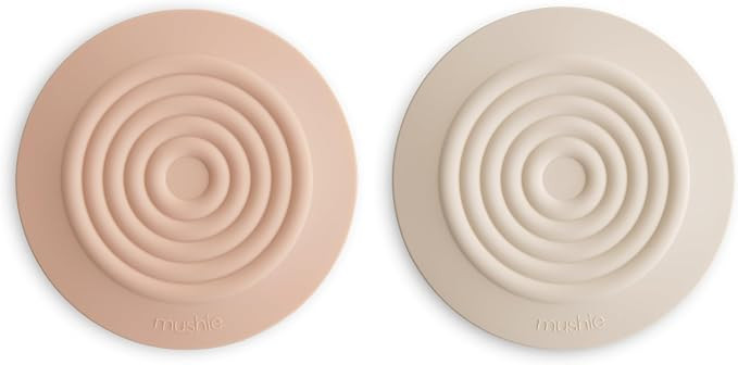 mushie Silicone Drain Stopper 2-Pack | 5.5 inch Diameter Bathtub Flat Suction Cover (Blush/Shifti... | Amazon (US)