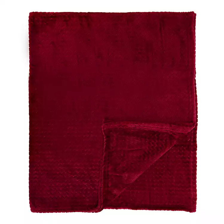 Merlot Dreamy Plush Throw | Kirklands