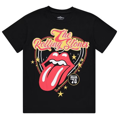 Rolling Stones Ladies Fashion Shirt - Ladies Classic Rolling Stones Clothing - Mick Jagger, Keith Richards, Charlie Watts Tee (Black, Small) | Target