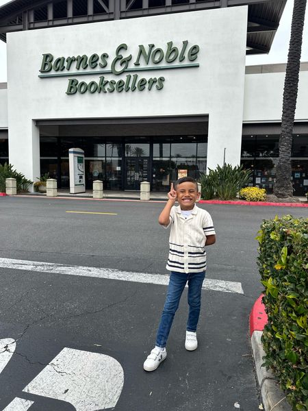Went to Barnes & Noble for our monthly book shopping 📚 Auggie picked out a few new Pete The Cat books, and a Lego activity book! He’s wearing a shirt (5T), button down shirt (5T/XS), jeans (5), and sneakers (12.5) 👟 

#LTKSaleAlert #LTKTravel #LTKKids