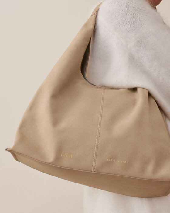 Laila Suedette Shoulder Bag in Light Taupe | Katie Loxton Ltd. (UK)