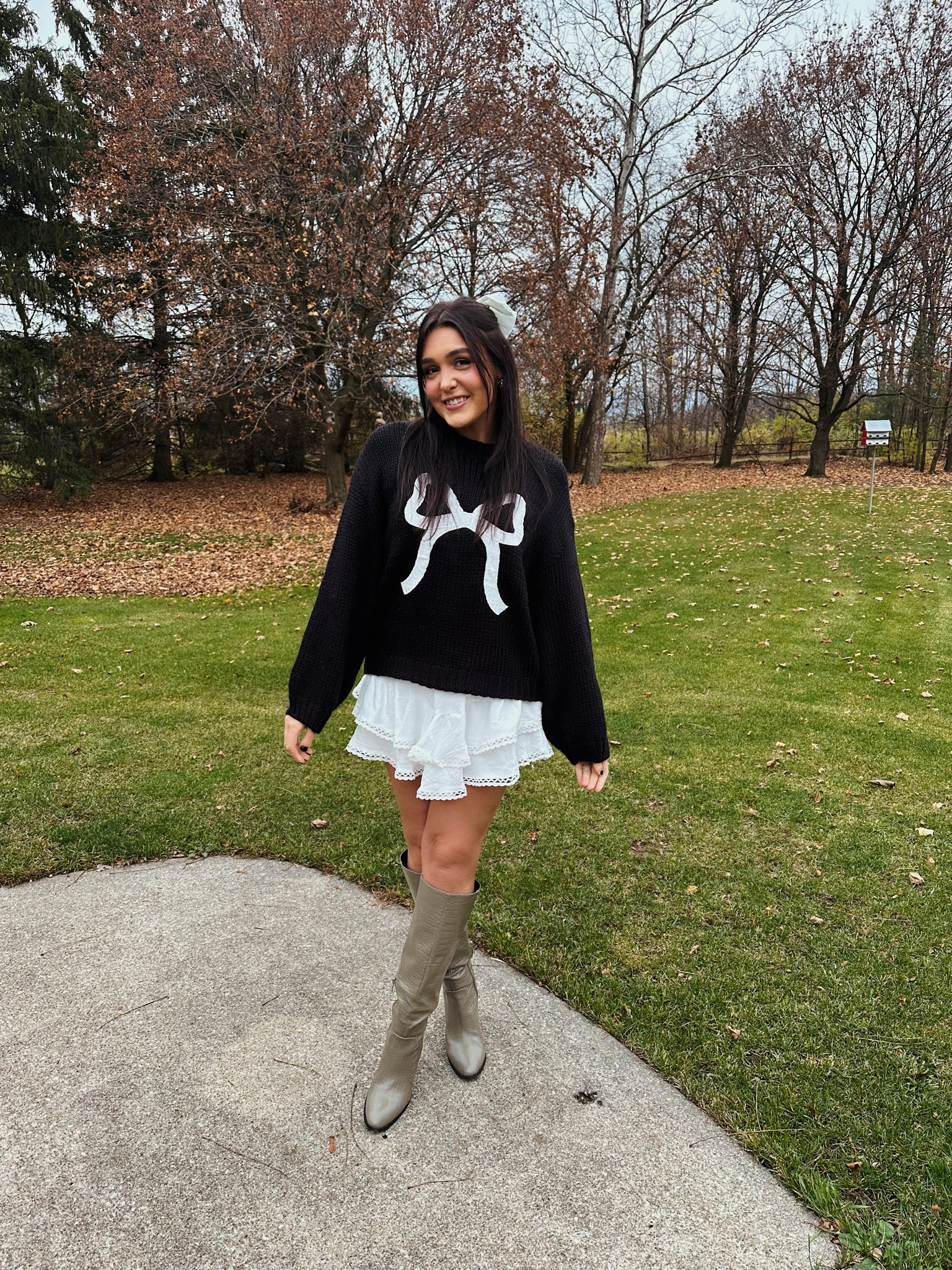 Winter outfit, Christmas Day outfit, Amazon skirt, boohoo boots, gifts for her 

#LTKSeasonal #LTKCyberWeek #LTKHoliday