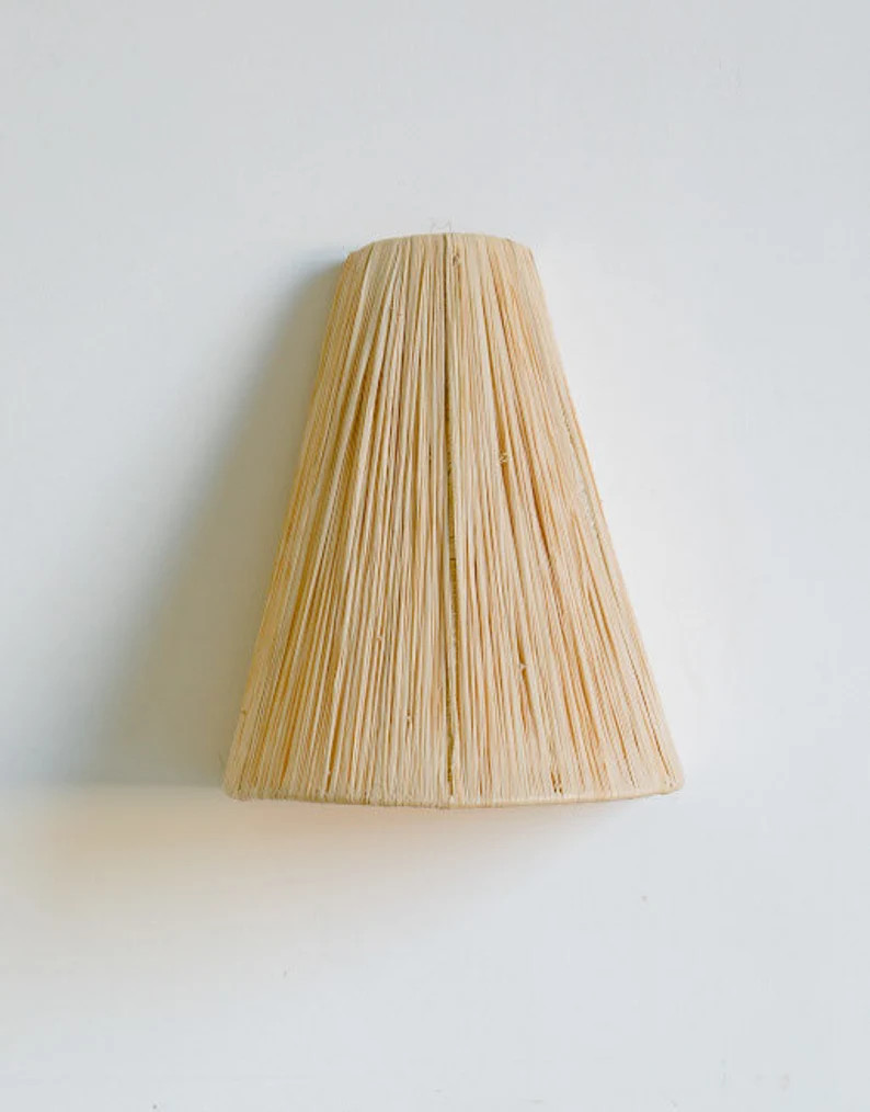 Raffia Braided Wall Lamp | Etsy | Etsy (US)
