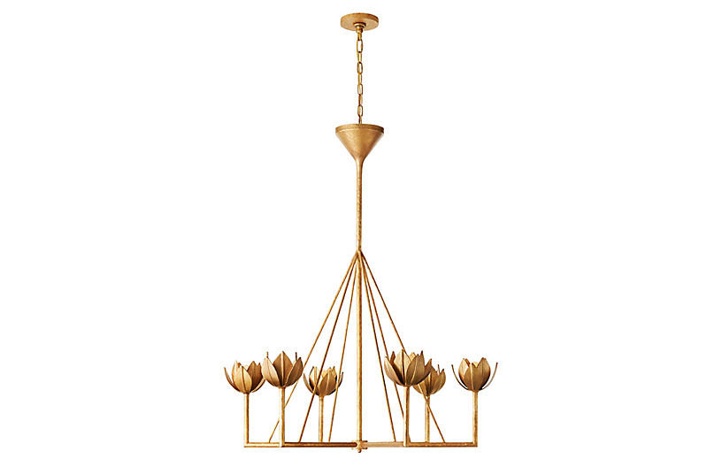 Alberto Chandelier, Antique Gold Leaf | One Kings Lane