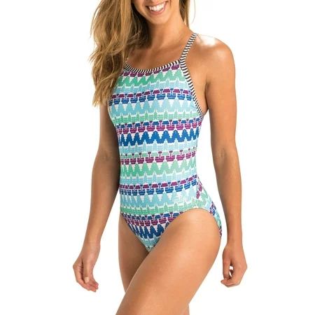 Dolfin Uglies Women's Print V-2 Back Swimsuit in Into the Blue, Size 24 | Walmart (US)
