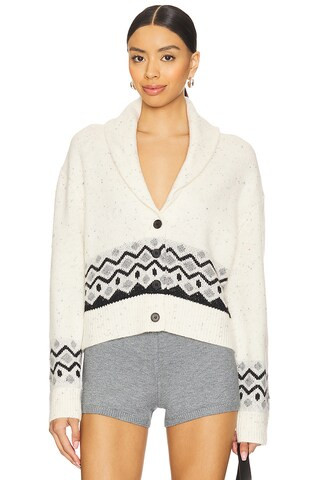 Tularosa Erina Fair Isle Cardigan in Ivory Multi from Revolve.com | Revolve Clothing (Global)